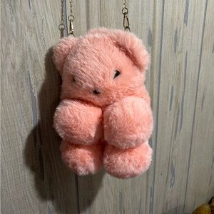 Light pink bear bag